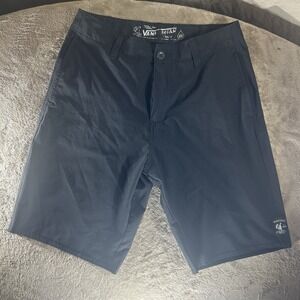 Vans Vanphibian Series Mens Size 28 Hybrid Board Shorts Black Solid Skater Surf